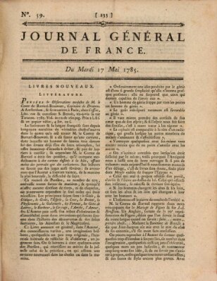 Affiches, annonces et avis divers ou Journal général de France (Affiches, annonces, et avis divers) Dienstag 17. Mai 1785