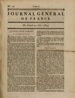 Affiches, annonces et avis divers ou Journal général de France (Affiches, annonces, et avis divers) Samstag 25. Juni 1785