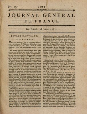 Affiches, annonces et avis divers ou Journal général de France (Affiches, annonces, et avis divers) Dienstag 28. Juni 1785