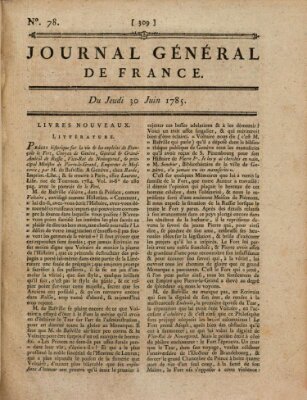 Affiches, annonces et avis divers ou Journal général de France (Affiches, annonces, et avis divers) Donnerstag 30. Juni 1785