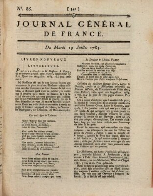 Affiches, annonces et avis divers ou Journal général de France (Affiches, annonces, et avis divers) Dienstag 19. Juli 1785