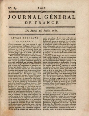 Affiches, annonces et avis divers ou Journal général de France (Affiches, annonces, et avis divers) Dienstag 26. Juli 1785