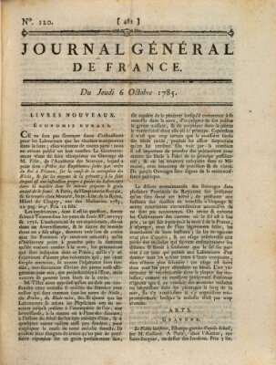 Affiches, annonces et avis divers ou Journal général de France (Affiches, annonces, et avis divers) Donnerstag 6. Oktober 1785