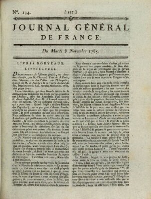 Affiches, annonces et avis divers ou Journal général de France (Affiches, annonces, et avis divers) Dienstag 8. November 1785