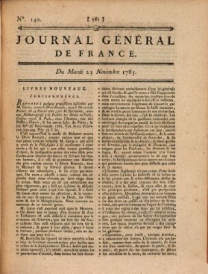 Affiches, annonces et avis divers ou Journal général de France (Affiches, annonces, et avis divers) Mittwoch 23. November 1785