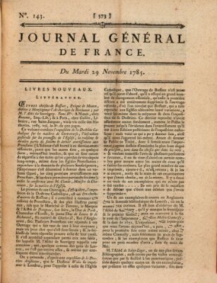 Affiches, annonces et avis divers ou Journal général de France (Affiches, annonces, et avis divers) Dienstag 29. November 1785