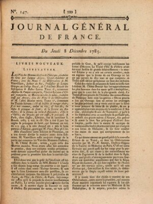 Affiches, annonces et avis divers ou Journal général de France (Affiches, annonces, et avis divers) Donnerstag 8. Dezember 1785