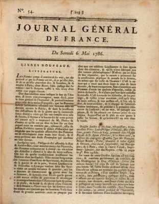 Affiches, annonces et avis divers ou Journal général de France (Affiches, annonces, et avis divers) Samstag 6. Mai 1786