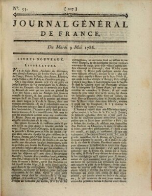 Affiches, annonces et avis divers ou Journal général de France (Affiches, annonces, et avis divers) Dienstag 9. Mai 1786