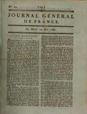 Affiches, annonces et avis divers ou Journal général de France (Affiches, annonces, et avis divers) Dienstag 30. Mai 1786