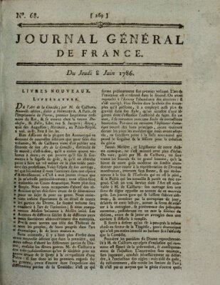 Affiches, annonces et avis divers ou Journal général de France (Affiches, annonces, et avis divers) Donnerstag 8. Juni 1786