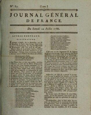 Affiches, annonces et avis divers ou Journal général de France (Affiches, annonces, et avis divers) Samstag 22. Juli 1786