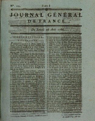 Affiches, annonces et avis divers ou Journal général de France (Affiches, annonces, et avis divers) Samstag 26. August 1786