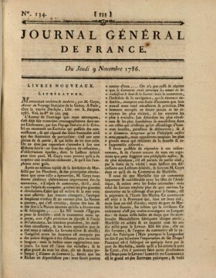 Affiches, annonces et avis divers ou Journal général de France (Affiches, annonces, et avis divers) Donnerstag 9. November 1786