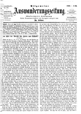 Allgemeine Auswanderungs-Zeitung Freitag 24. Mai 1861