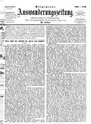 Allgemeine Auswanderungs-Zeitung Freitag 28. Juni 1861