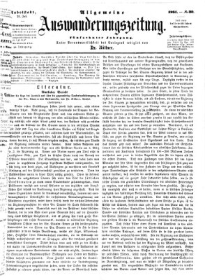 Allgemeine Auswanderungs-Zeitung Freitag 26. Juli 1861