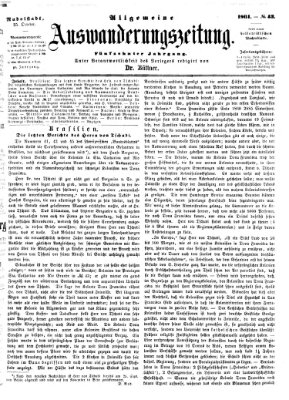 Allgemeine Auswanderungs-Zeitung Freitag 25. Oktober 1861