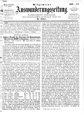 Allgemeine Auswanderungs-Zeitung Freitag 10. Januar 1862