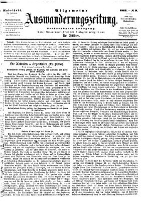 Allgemeine Auswanderungs-Zeitung Freitag 28. Februar 1862