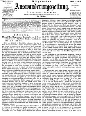 Allgemeine Auswanderungs-Zeitung Donnerstag 9. Februar 1865