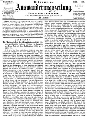 Allgemeine Auswanderungs-Zeitung Donnerstag 16. Februar 1865