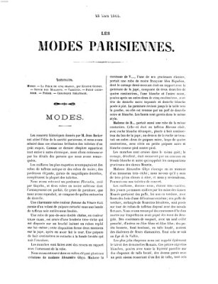 Les Modes parisiennes Samstag 28. März 1863