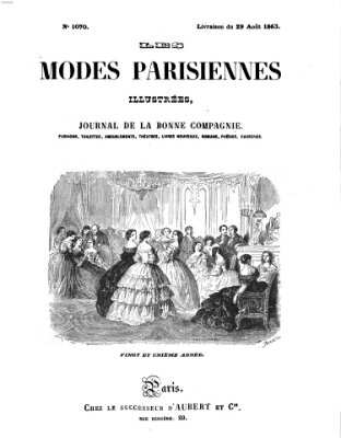 Les Modes parisiennes Samstag 29. August 1863