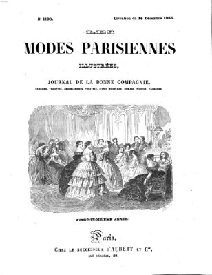 Les Modes parisiennes Samstag 16. Dezember 1865