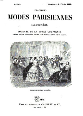 Les Modes parisiennes Samstag 1. Februar 1868