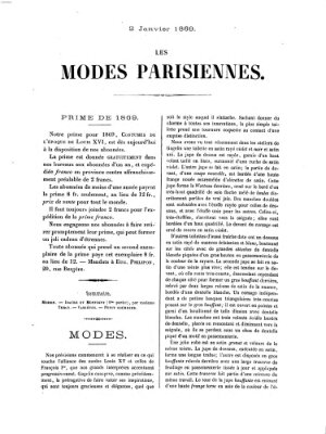 Les Modes parisiennes Samstag 2. Januar 1869