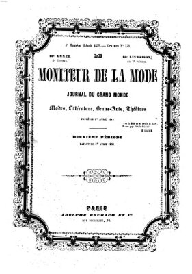 Le Moniteur de la mode Mittwoch 25. August 1852