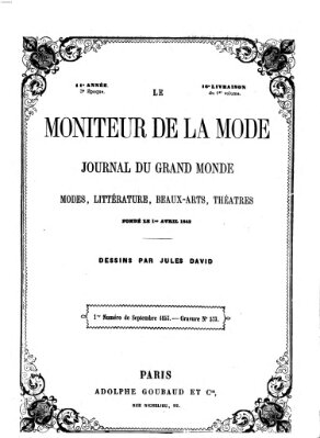 Le Moniteur de la mode Montag 5. September 1853