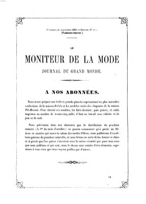 Le Moniteur de la mode Sonntag 25. September 1853