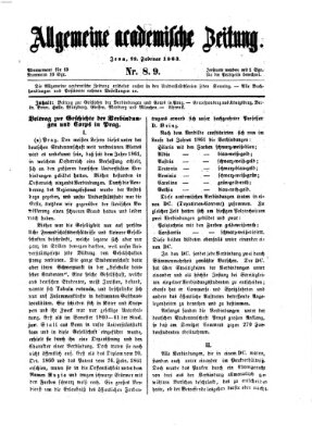 Allgemeine academische Zeitung Sonntag 22. Februar 1863