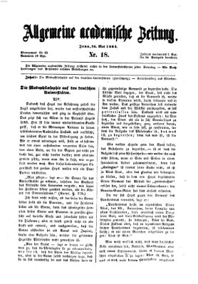 Allgemeine academische Zeitung Sonntag 24. Mai 1863