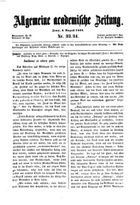 Allgemeine academische Zeitung Sonntag 2. August 1863