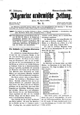 Allgemeine academische Zeitung Sonntag 24. April 1864