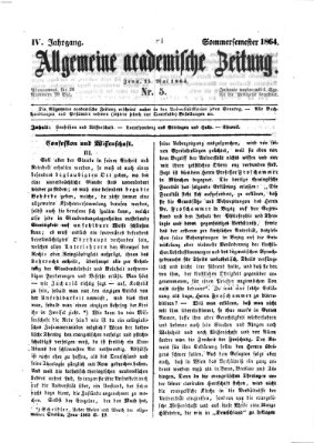 Allgemeine academische Zeitung Sonntag 15. Mai 1864