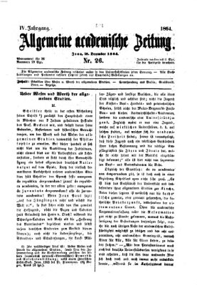 Allgemeine academische Zeitung Sonntag 18. Dezember 1864