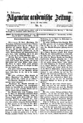 Allgemeine academische Zeitung Sonntag 14. Mai 1865