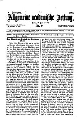 Allgemeine academische Zeitung Sonntag 11. Juni 1865