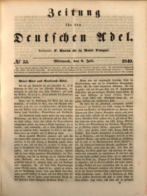 Zeitung für den deutschen Adel Mittwoch 8. Juli 1840