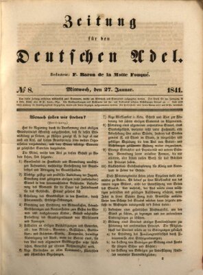 Zeitung für den deutschen Adel Mittwoch 27. Januar 1841