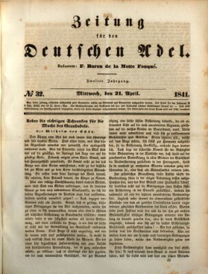 Zeitung für den deutschen Adel Mittwoch 21. April 1841