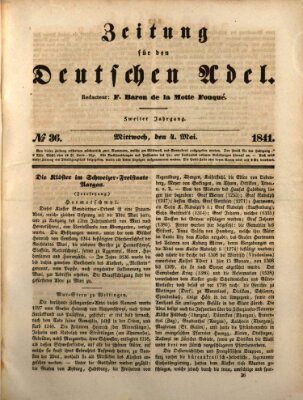 Zeitung für den deutschen Adel Dienstag 4. Mai 1841