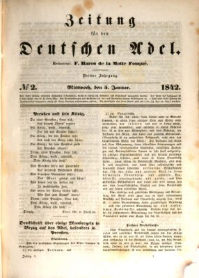 Zeitung für den deutschen Adel Mittwoch 5. Januar 1842