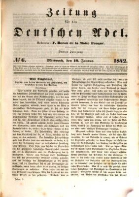 Zeitung für den deutschen Adel Mittwoch 19. Januar 1842