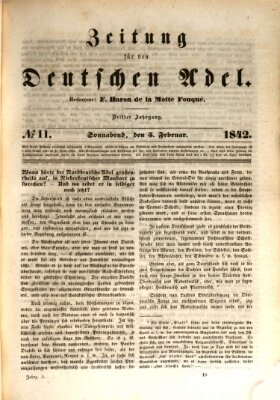 Zeitung für den deutschen Adel Samstag 5. Februar 1842