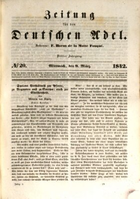 Zeitung für den deutschen Adel Mittwoch 9. März 1842